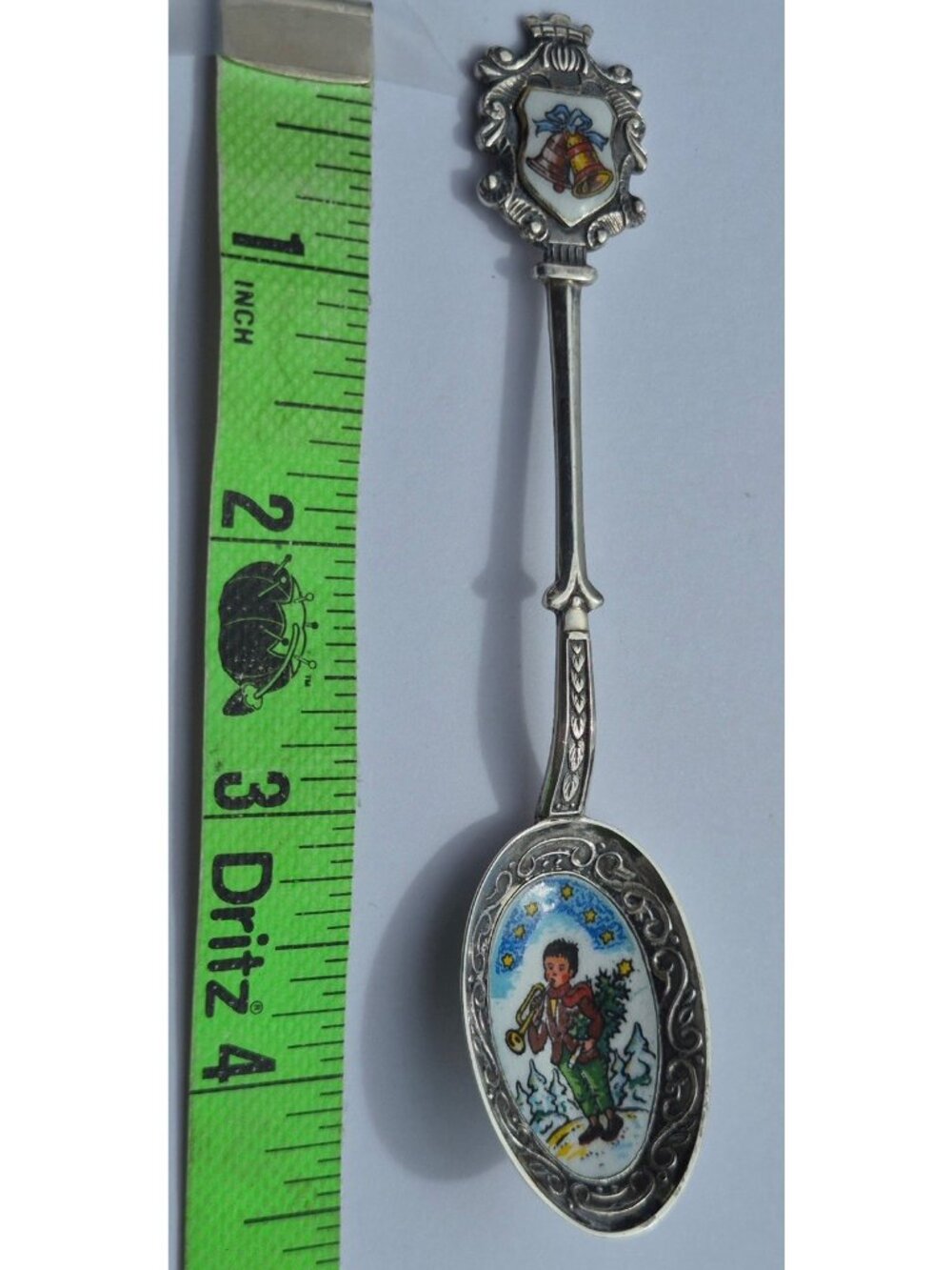 Vintage Antiko German Silver Spoon Christmas In Original Box